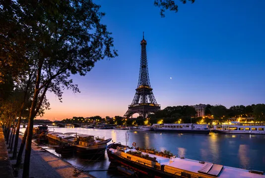 Eiffel Tower at sunset
