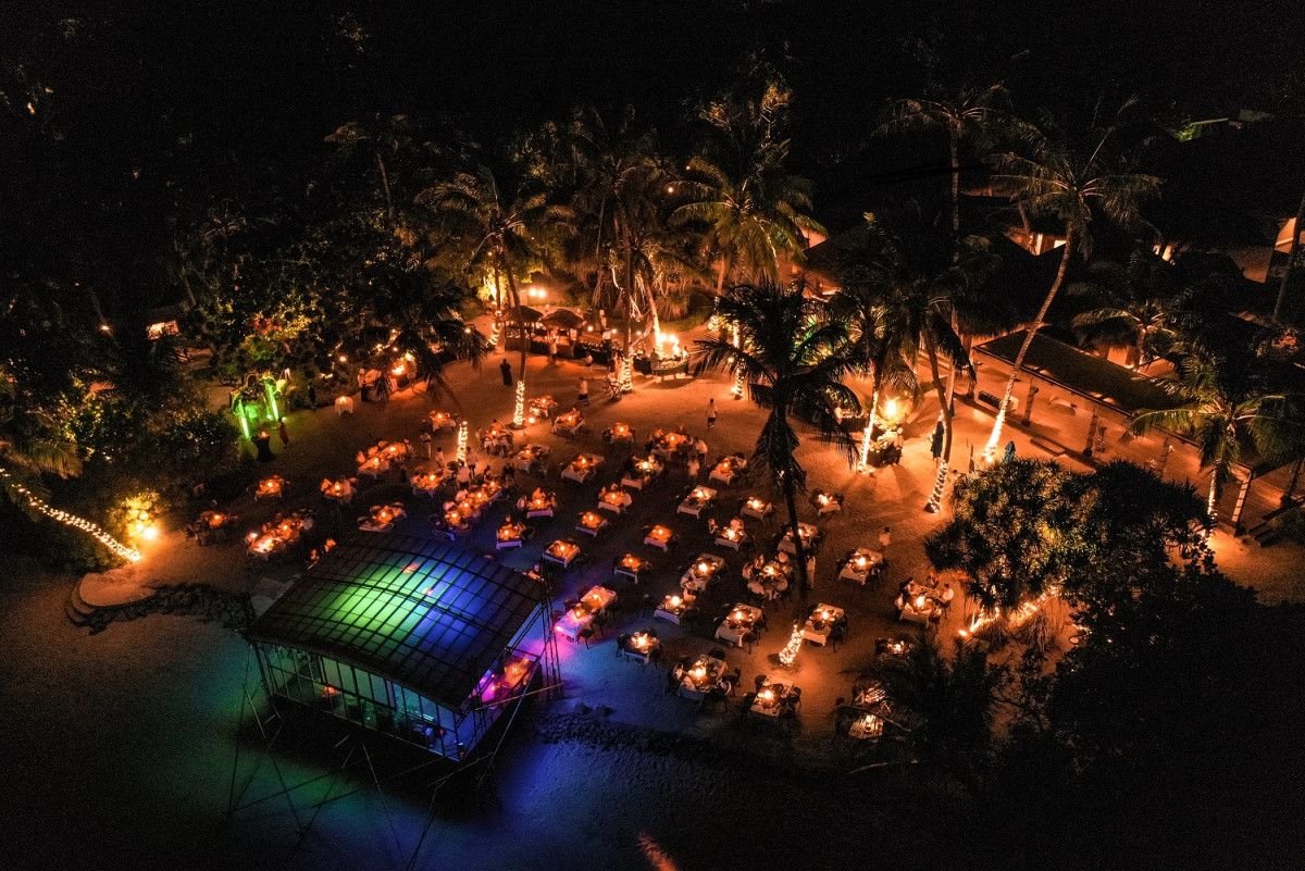 Sunset overwater view